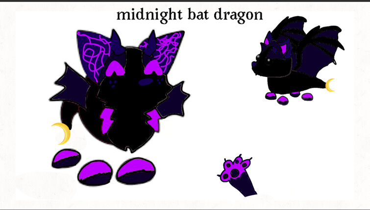 adopt me bat dragon Toy 16” in Black Eyes Glow in Dark Wiki Blue F49