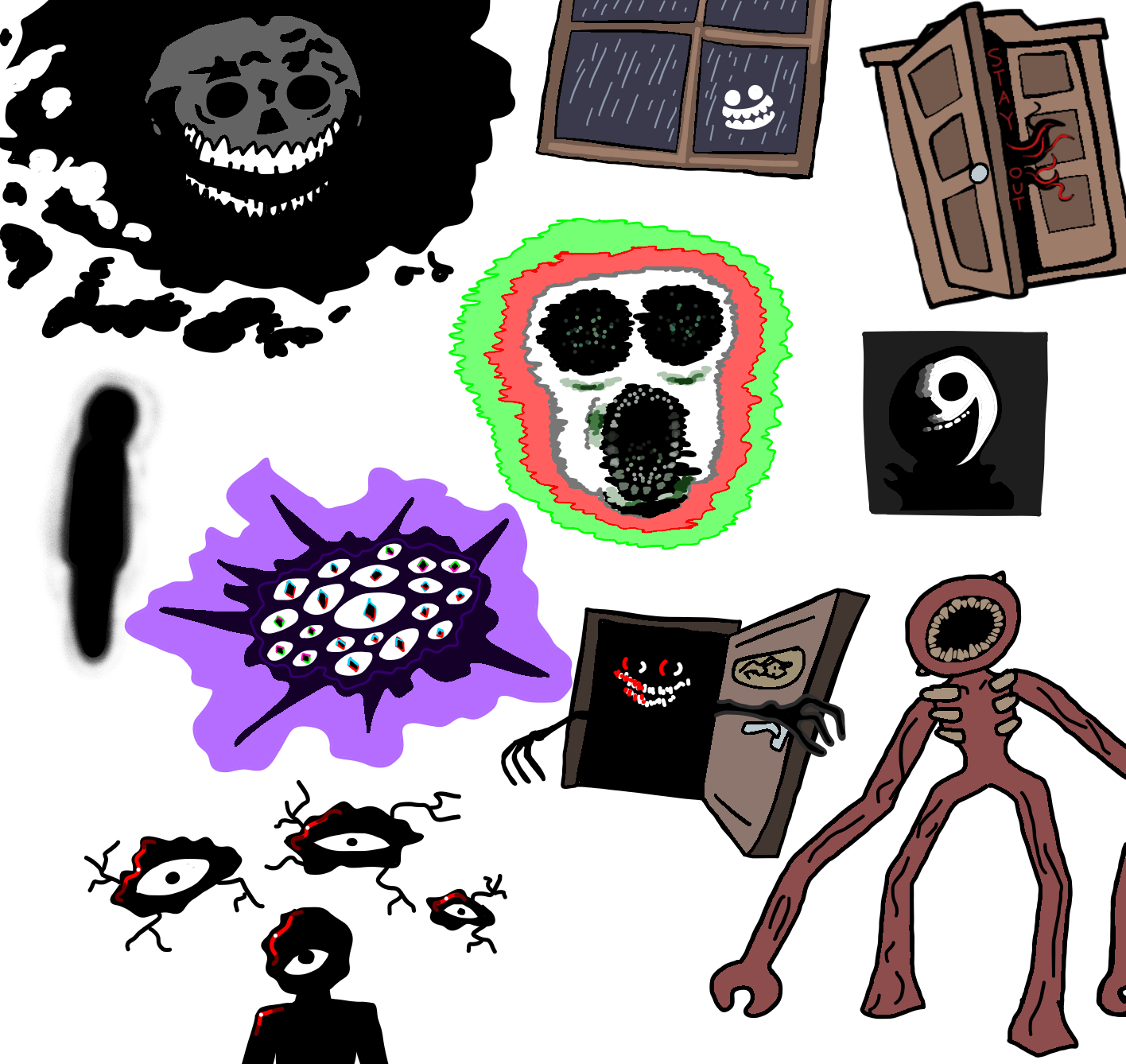 DOORS Entities I drew in a single image | Fandom