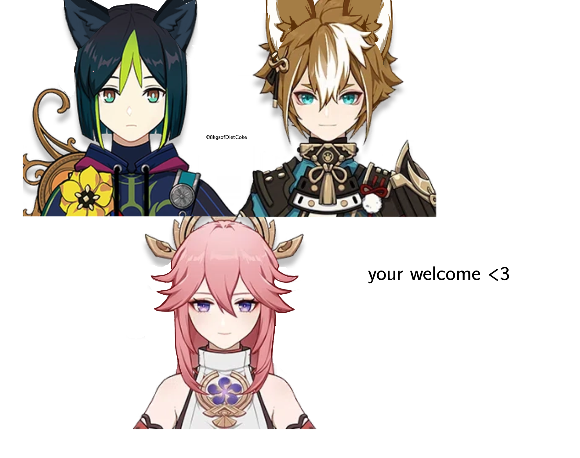 unearred ur yae miko, fixed ur gorou and tighnari | Fandom