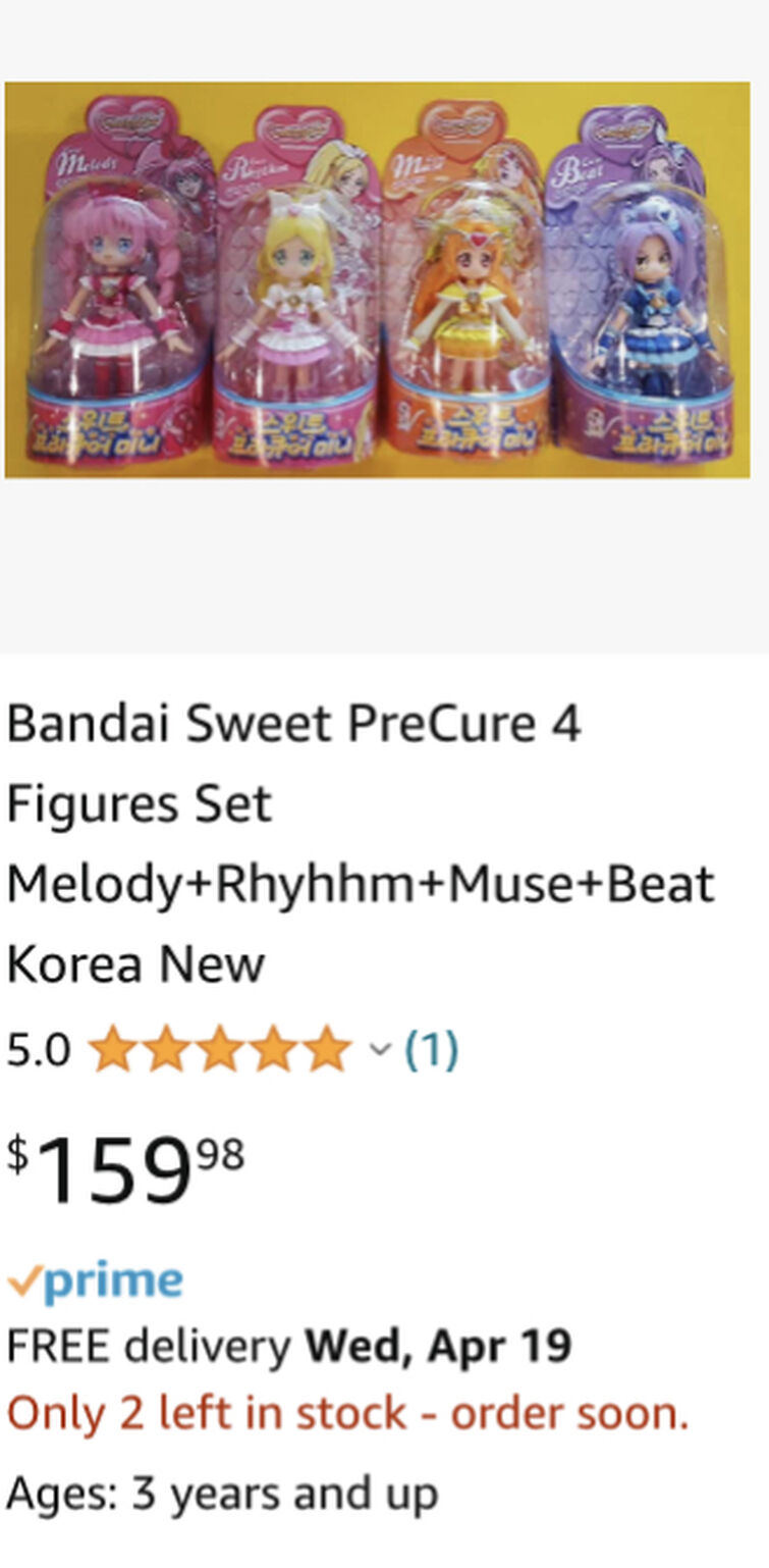 Some of the many obscurely priced Pretty Cure items on Amazon USA