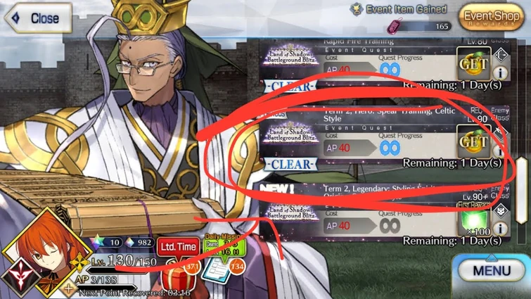 Fate GO NA | Chen Gonging Lvl 90 Lancer Node | 6 Ticket Drop