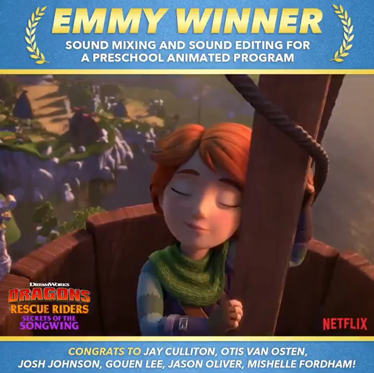 Dragons: Rescue Riders: Secrets of the Songwing wins Emmy | Fandom