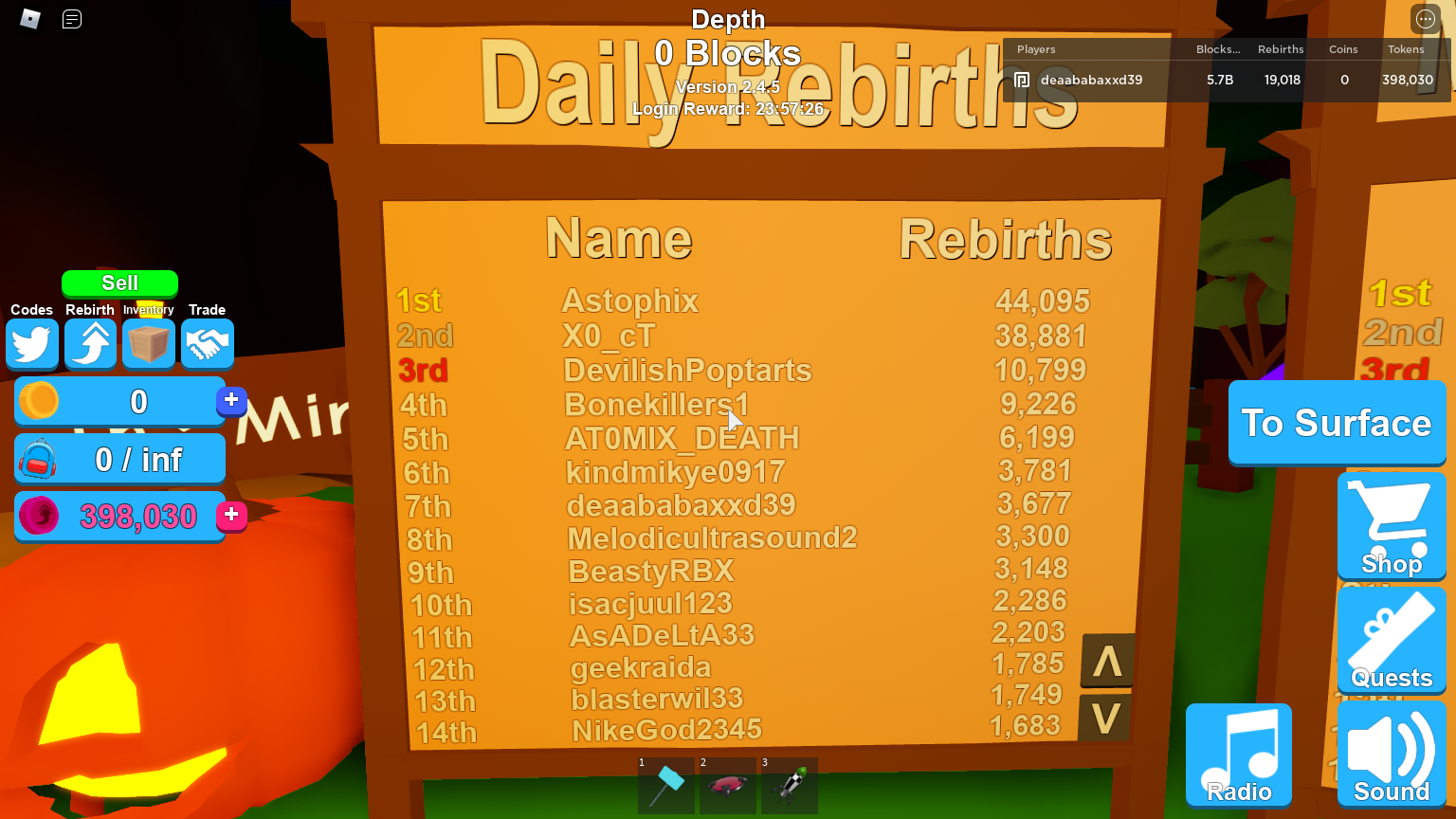 Roblox Mining Simulator Hacks To Rebirth