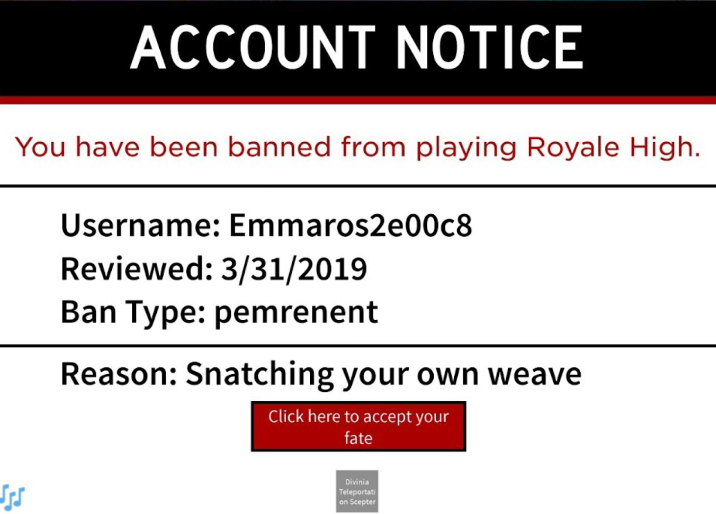 I got BANNED from Royale High 