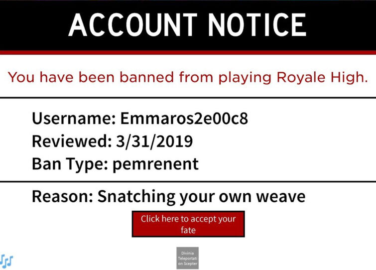 PLAYERS ARE GETTING BANNED IN ROBLOX ROYALE HIGH?