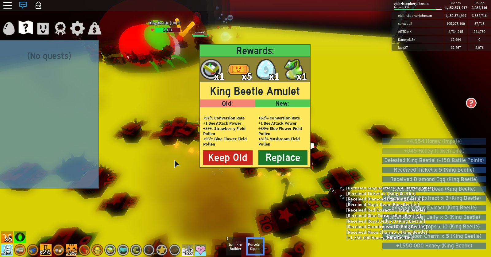 Bee Swarm Simulator King Beetle Location