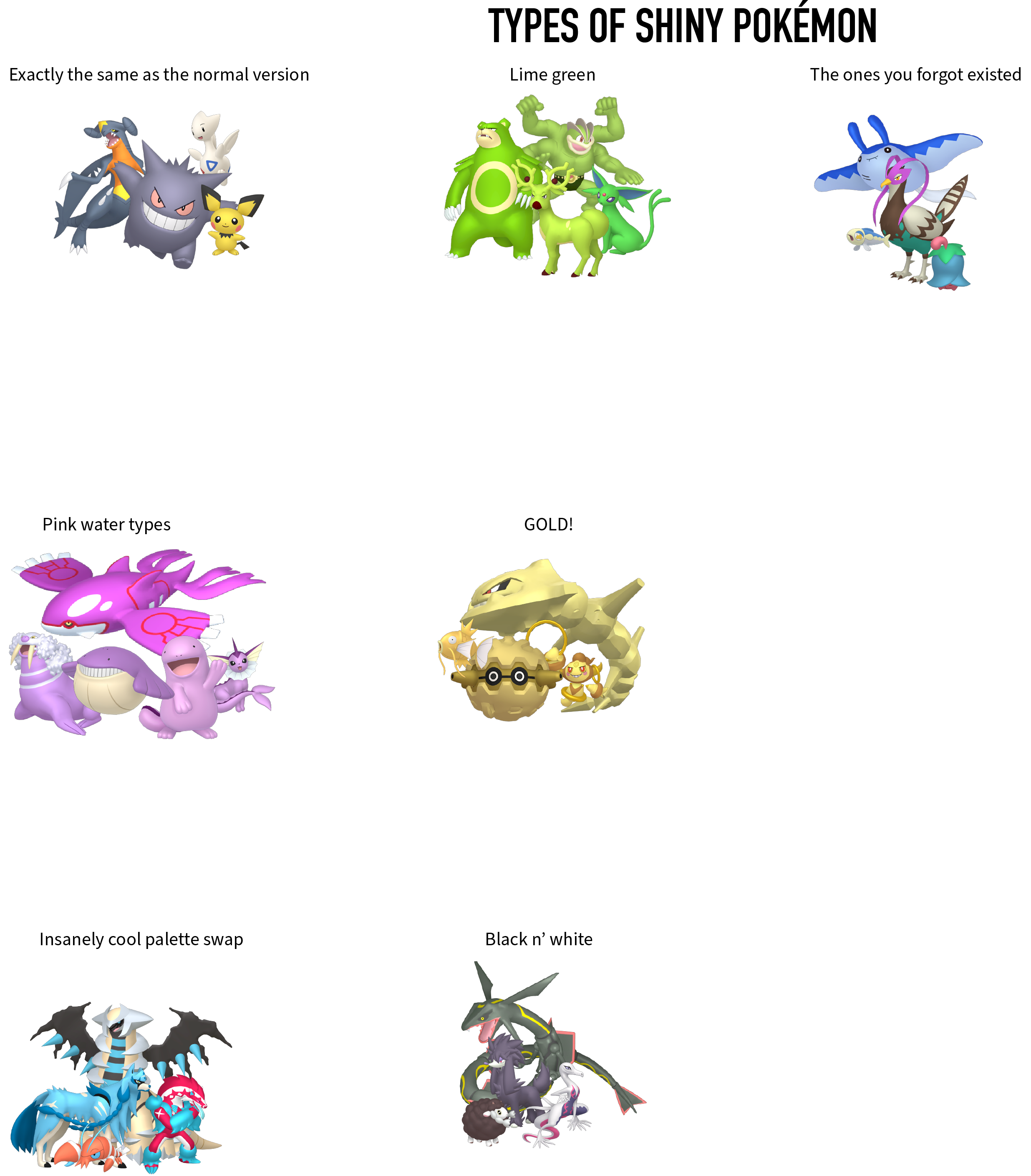 All white shiny Pokémon 