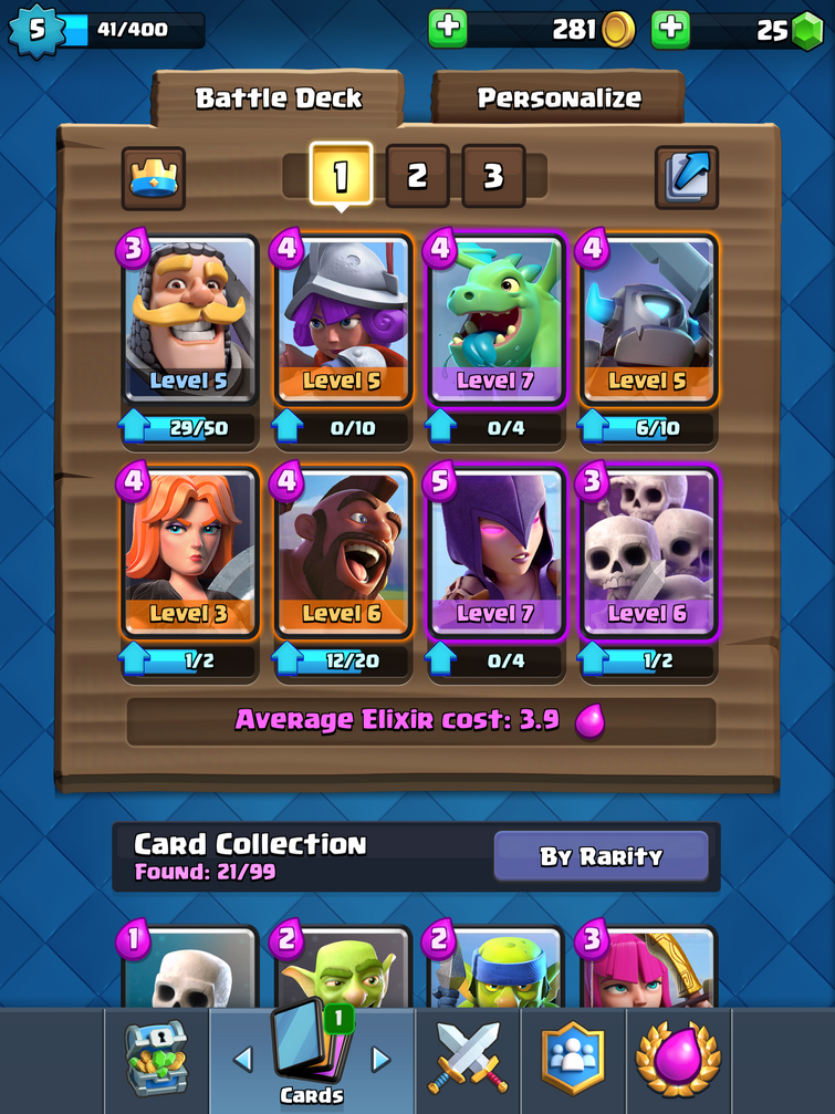 What is a good deck for arena 3?