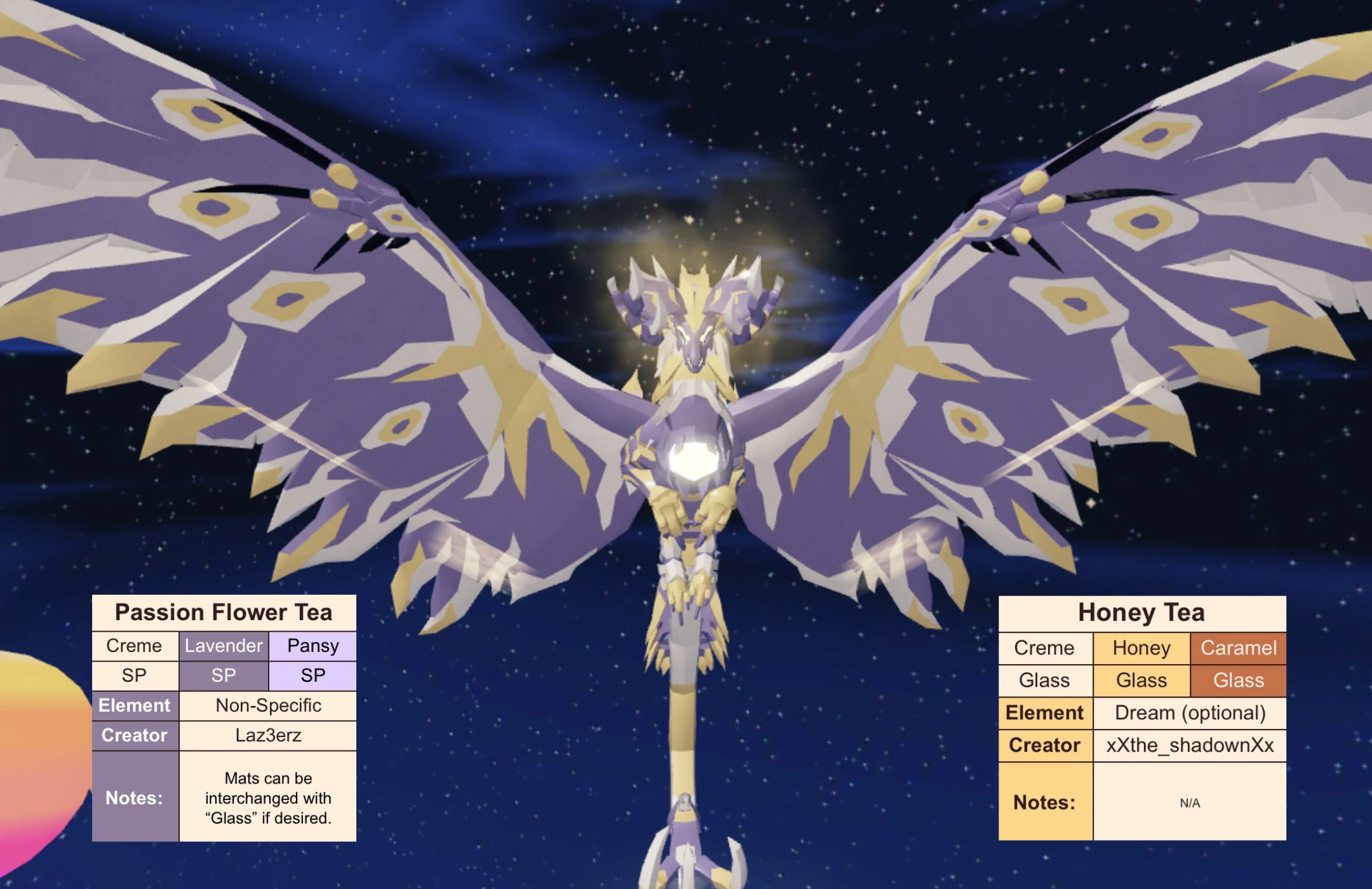 here’s an image of my 2/3 passion flower tea 2/3 honey tea noc!! idk