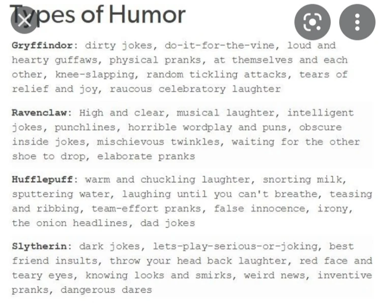 Hogwarts Houses Funny Stereotypes/Headcanons Fandom