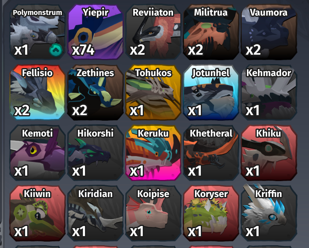 It's been a little while since I last posted about my inventory, how much  is it worth now? : r/CreaturesofSonaria