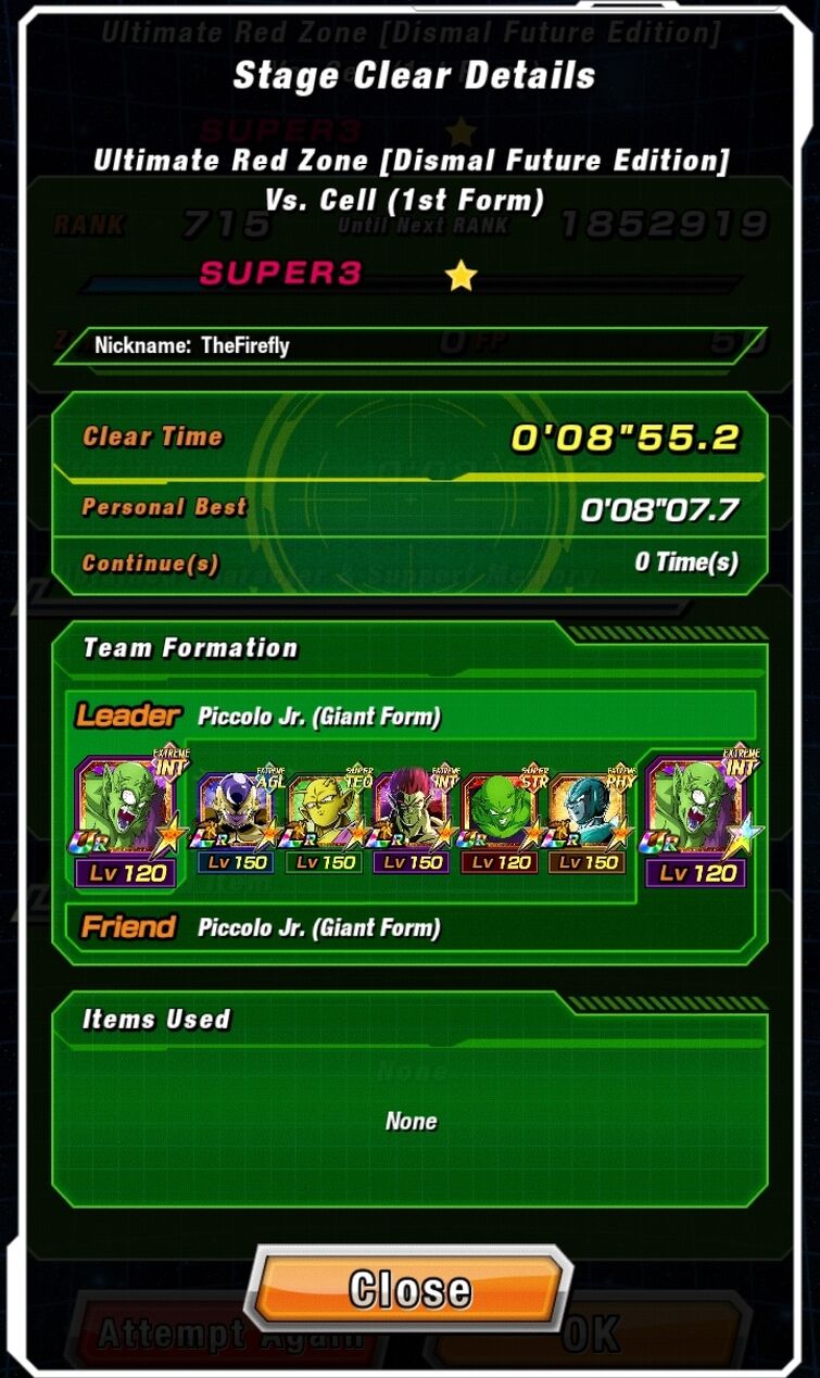Dismal Future Red Zone Stages 1 & 2 with INT Piccolo Jr.'s team! (No