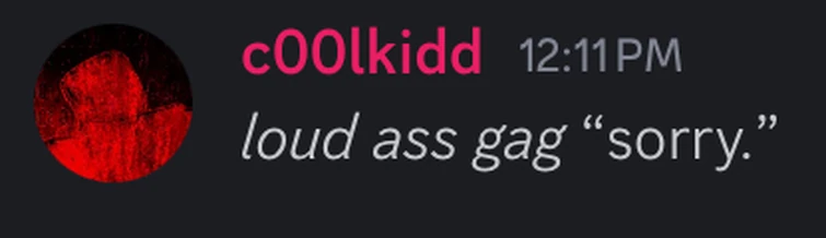 Goofy stuff I said while my user was C00lkidd while watching rumble pack  (TW: kinda suggestive)
