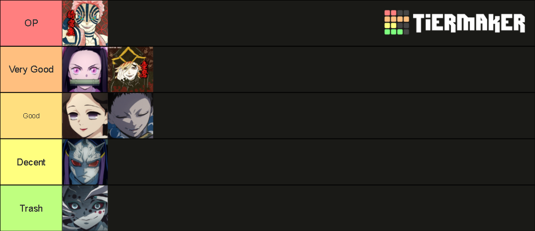 A tier list I made for fun of ever bda and breathing : r/Demonfall