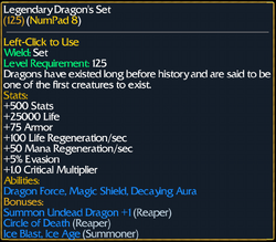 Legendary Dragon's Set | Daemonic sword ORPG Wiki | Fandom