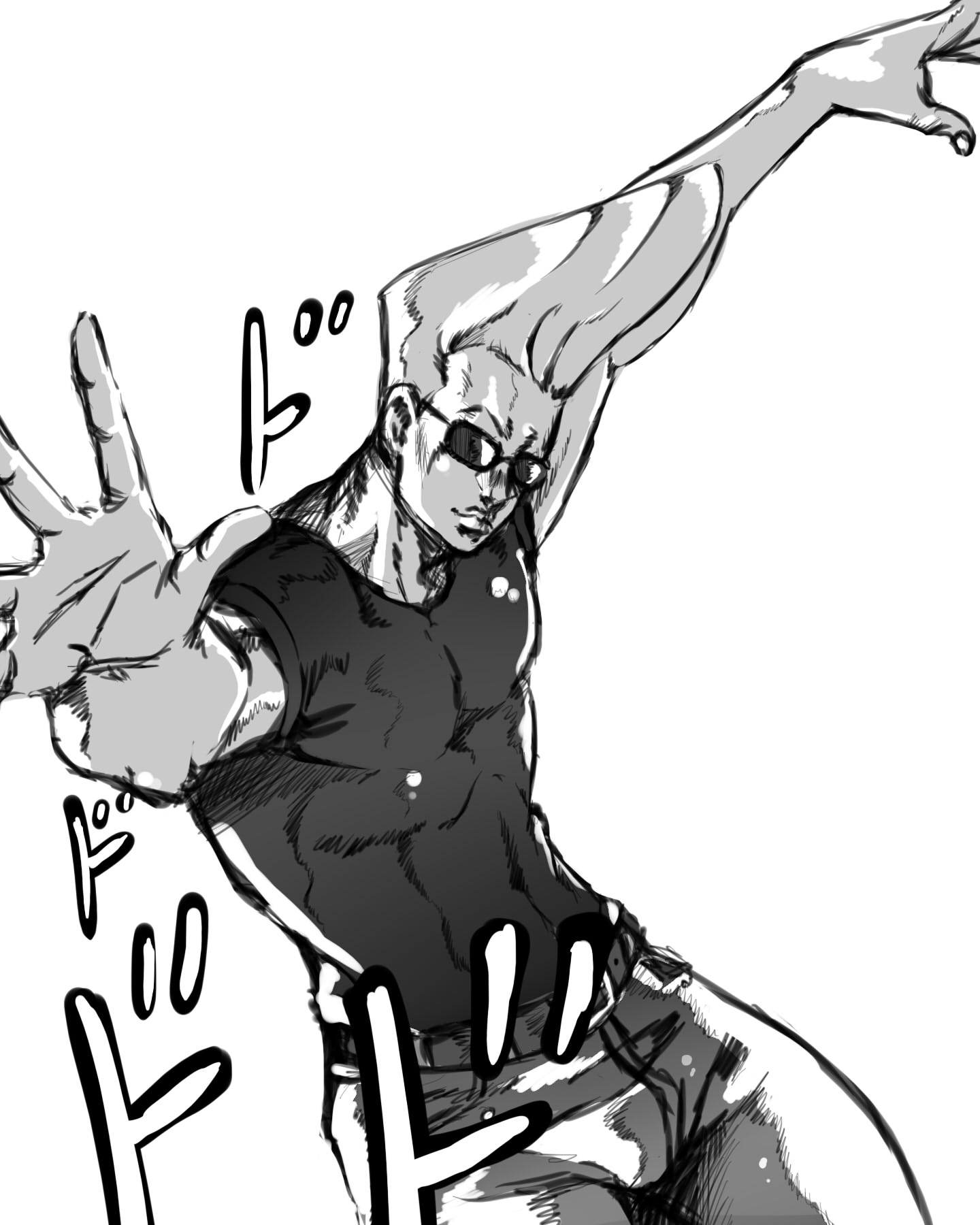 Fanart] old commission i did of polnareff doing a johnny bravo pose :  r/StardustCrusaders