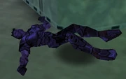 Hiro Miyamoto's corpse after taking Freezing damage