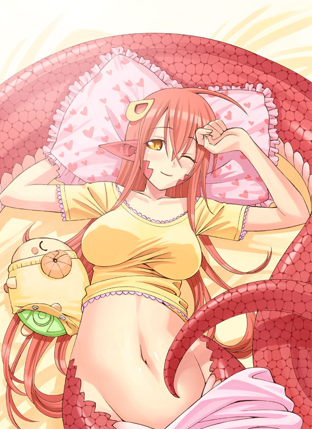 Miia (ミーア, Mīa) is a Lamia (Snake Girl)