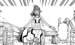 Alusia masters the obstacle course without any problems.