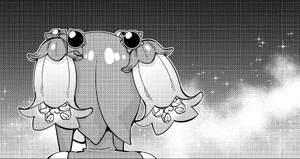 The Pollinating Alraune releases pollen.