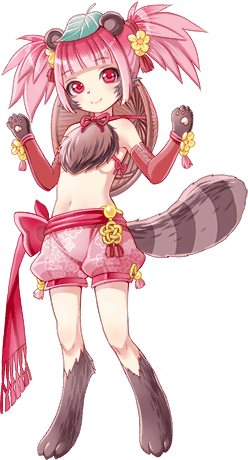 Cute anime tanuki girl