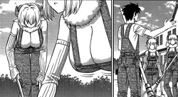 Kimihito teaches the pans to sweep.