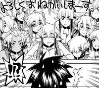 Emmenta and other minotaurs excited about being milked by Kimihito.