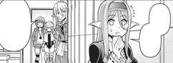 Gill and her girlfriend are, as uninvolved spectators, confused about the situation between Centorea and Mero.