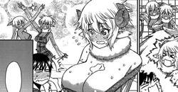 Cashmere and Toggen provoke erotic situations during Kimihito's domestic teachings.