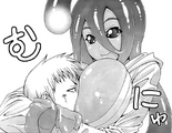 Monster Musume Suu hugs kid