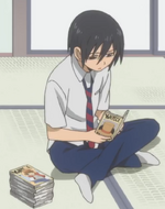 Tadakuni reading Yon Piece