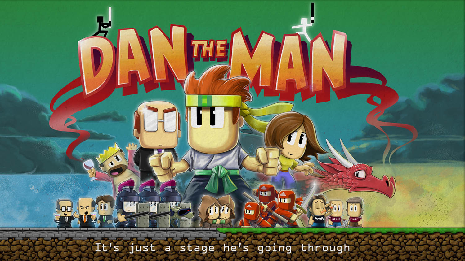 Dan the man. Дэн зе Мэн. Игра dan the man. Dan the man персонажи. Don of man.