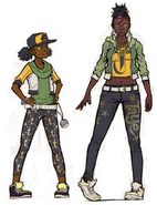 Concept art of Li'l T and Taye