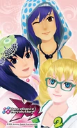 DDR X2 Promotional Art featuring Yuni, Emi and Alice