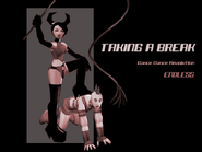 Betty and Mr. Spanky as they appear in the break screen