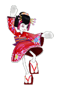 Geisha-Zukin as she appears in DDR X2