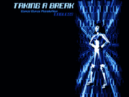 Suzy as she appears in the break screen.