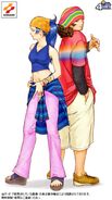 Offical artwork of Izam and Ni-Na from DDR 4thMIX