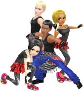 Sharp, Forte, Pia, and Gliss in DDR HOTTEST PARTY 3