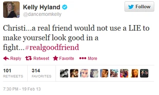 Kelly, on date of broadcast of You've Been Unfriended