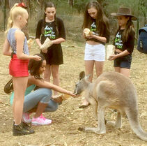 JoJo Nia Kendall Maddie Mackenzie with kangaroo 2015 crop-levels