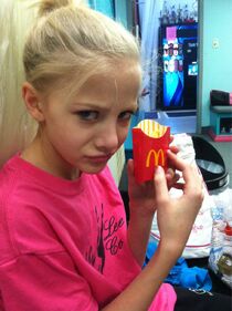 Paige with french fries