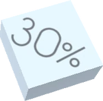 30% Block Sign