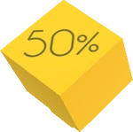50% Block Sign