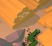 The 50% marker in The Earth.