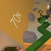 The 70% marker in The Earth.