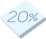20% Block Sign