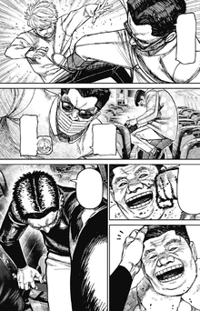 Unji and Raiya brawling with the Kitos.