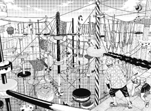 The massive candy obstacle course.