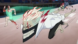 Okarun chases Taro (Anime)